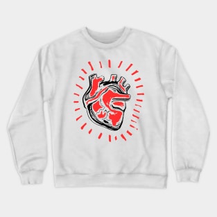 Human heart ink hand drawn illustration Crewneck Sweatshirt